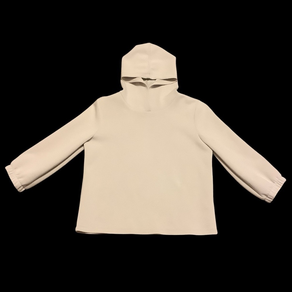 YEST THE NETHERLANDS CREAM 3/4 LENGTH SLEEVE PULLOVER HOODIE/ SWEATSHIRT/ SIZE 2 - Picture 7 of 11